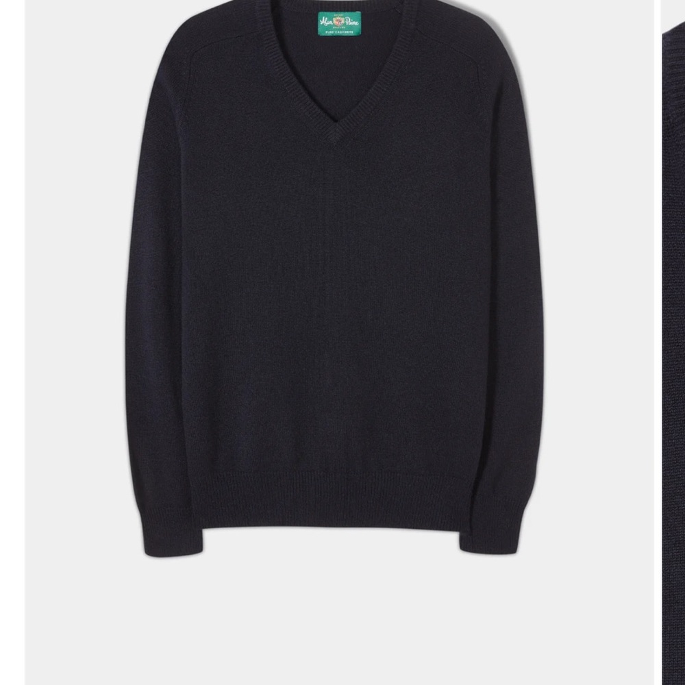 Classic V-Neck Sweater - Navy